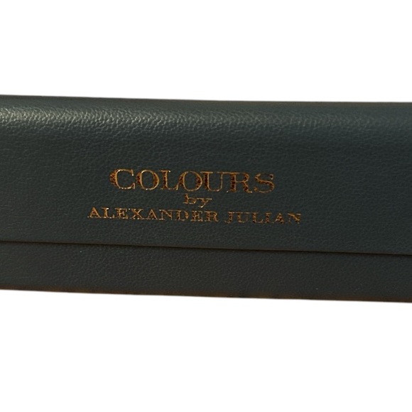 Colours by Alexander Julian Blue Leatherr Magnetic Eye Glass Case - Picture 4 of 6